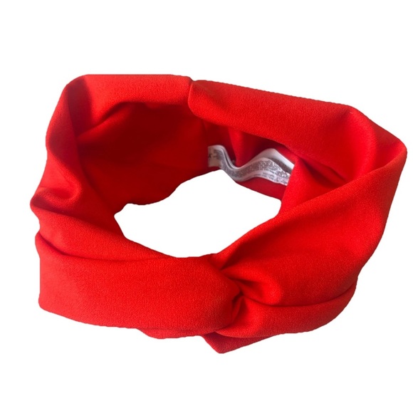 H&M Red Twist Knot Headband 100% Polyester Bold Statement Hair Accessory - Picture 5 of 10